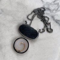 Dendritic Agate and Fossilized Shell Necklace